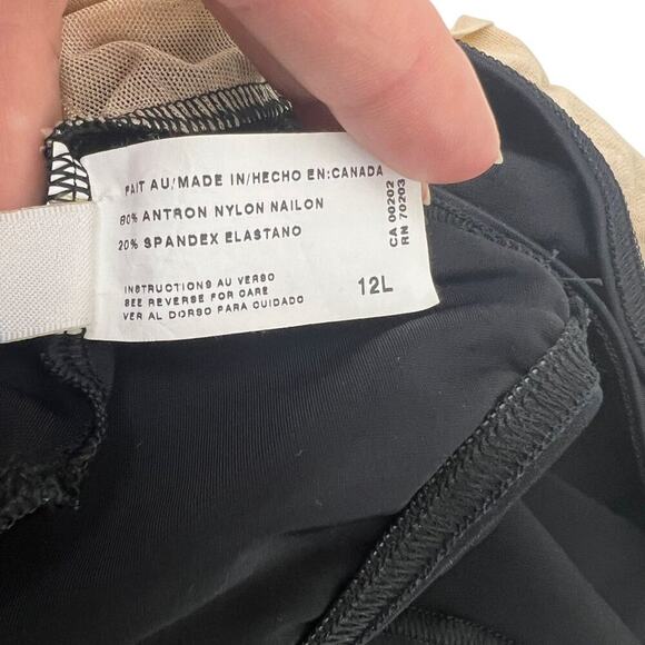 Christina One Piece Black Mesh Panel Swimsuit Womens Size 12L - Picture 6 of 7